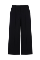 pantalon de tailleur femme twill de laine noir Made in France par Facettes Studio