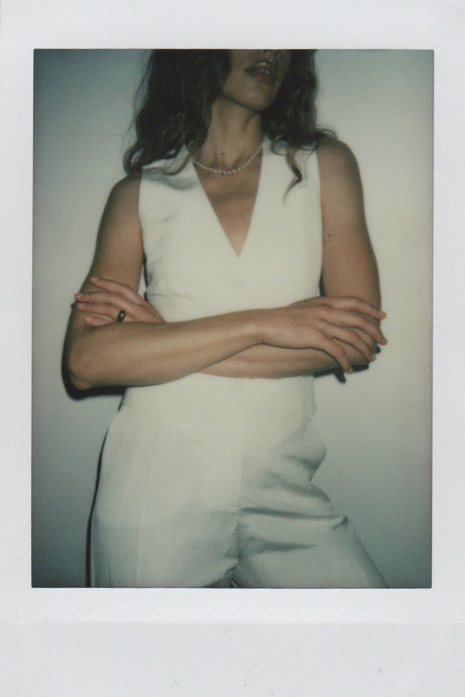 polaroid gilet Kate blanc - Facettes Studio